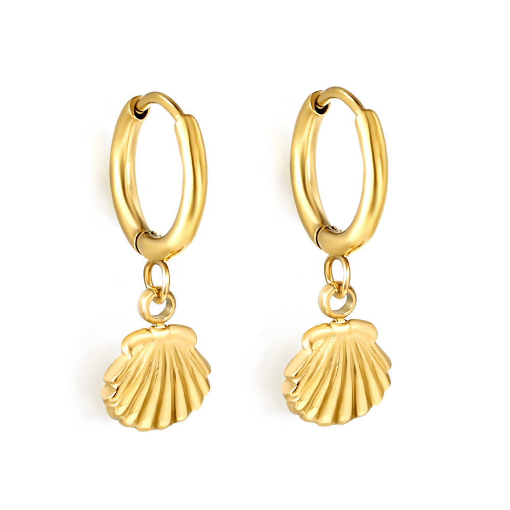 Shell Gold Earrings