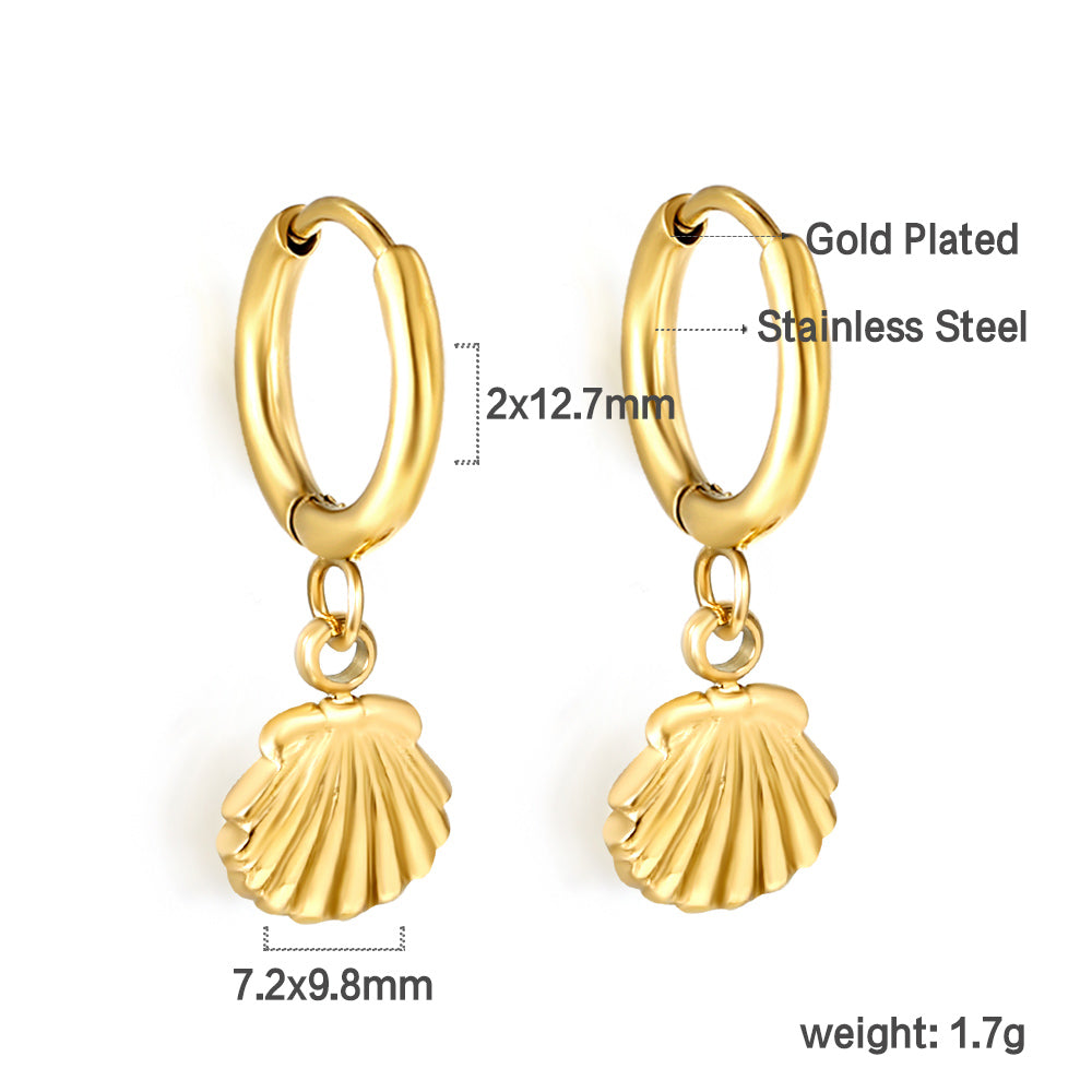 Shell Gold Earrings
