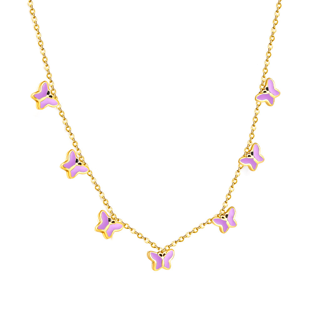 Jenna Purple Butterfly Necklace