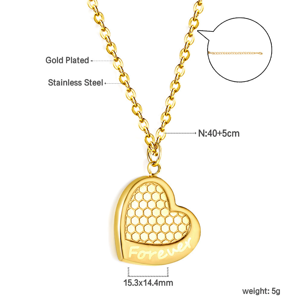 Winter Heart Gold Necklace
