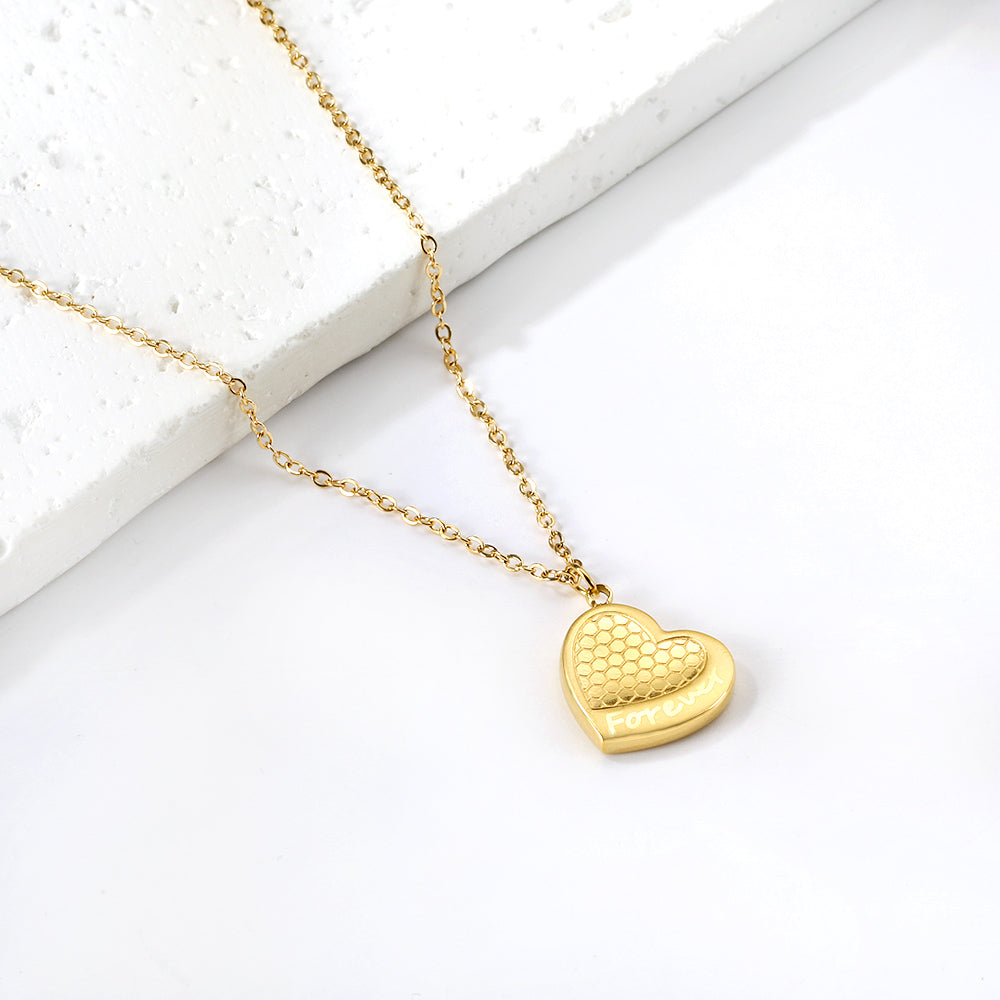 Winter Heart Gold Necklace