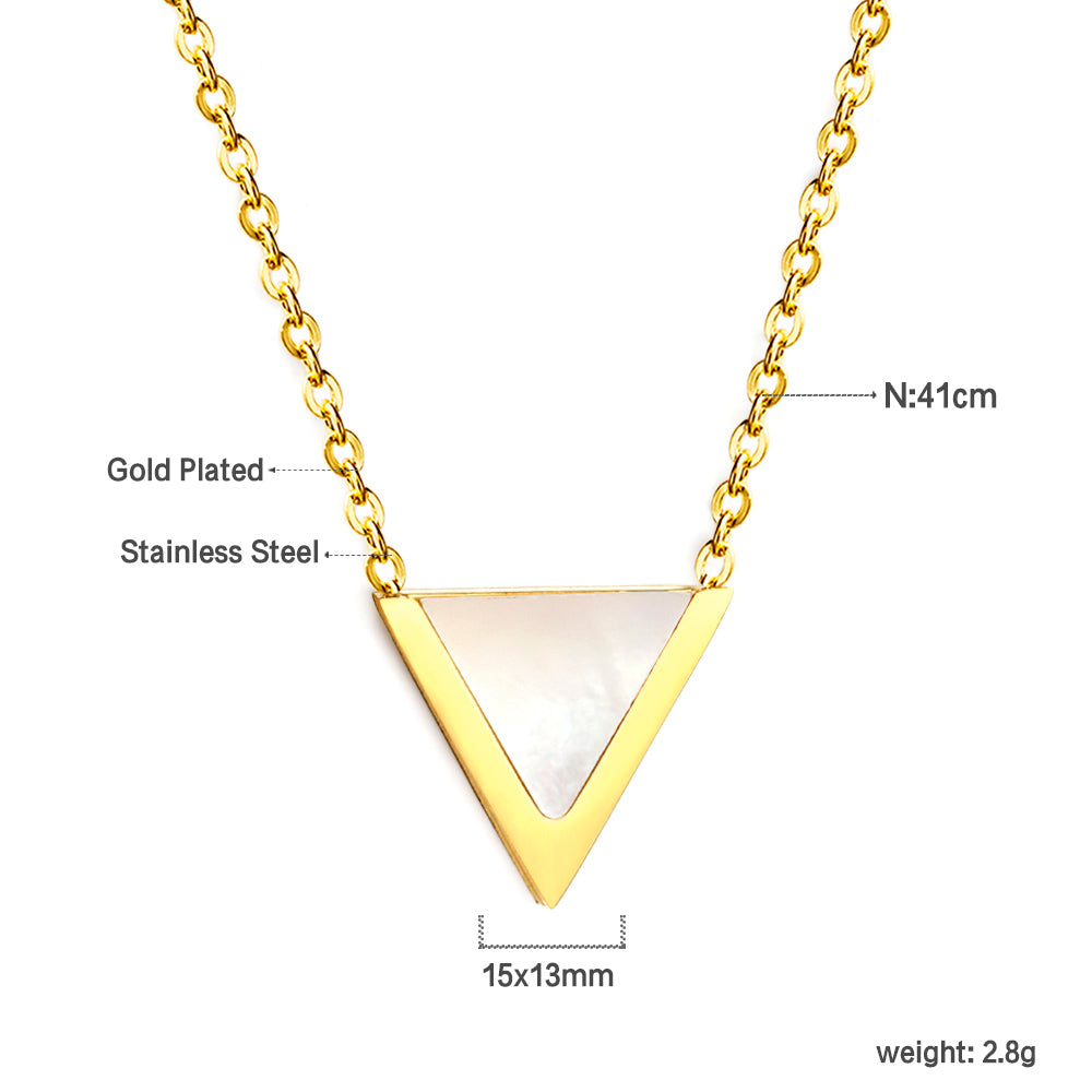 Victor White Enamel Necklace