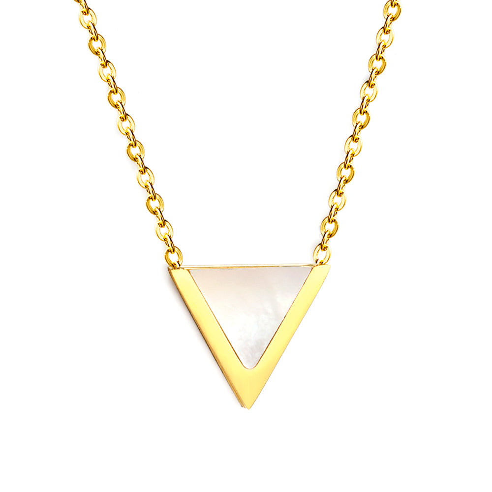 Victor White Enamel Necklace