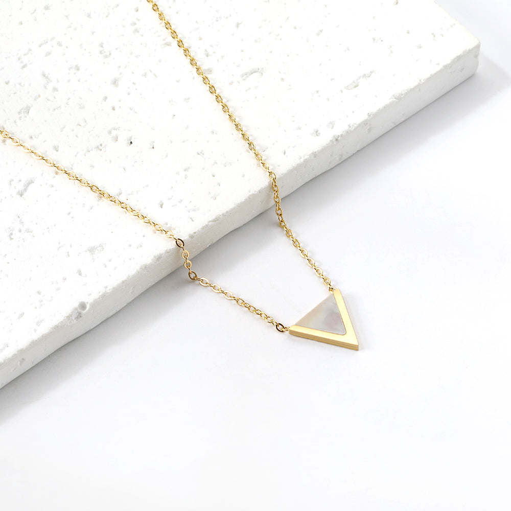 Victor White Enamel Necklace