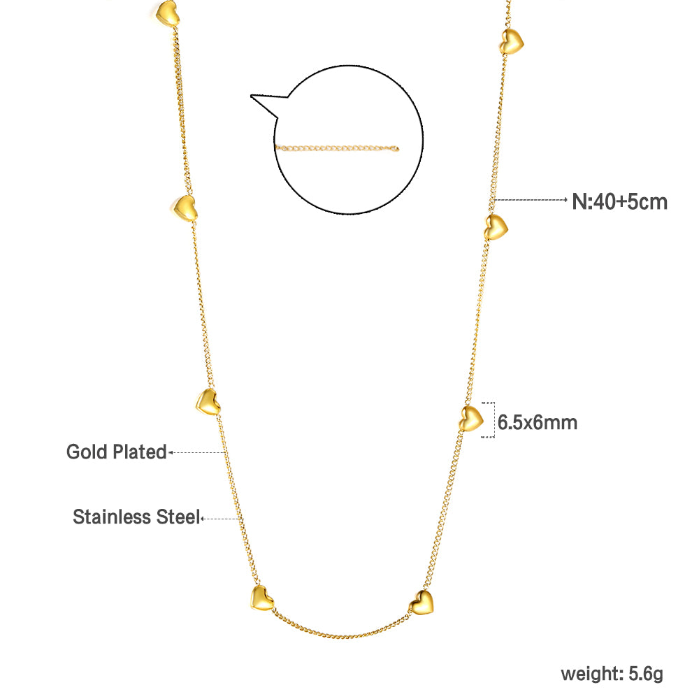 Dove Heart Gold Necklace