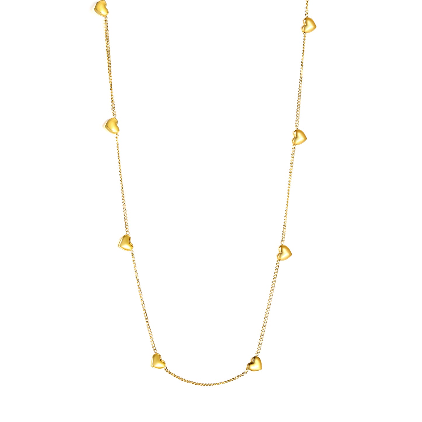 Dove Heart Gold Necklace