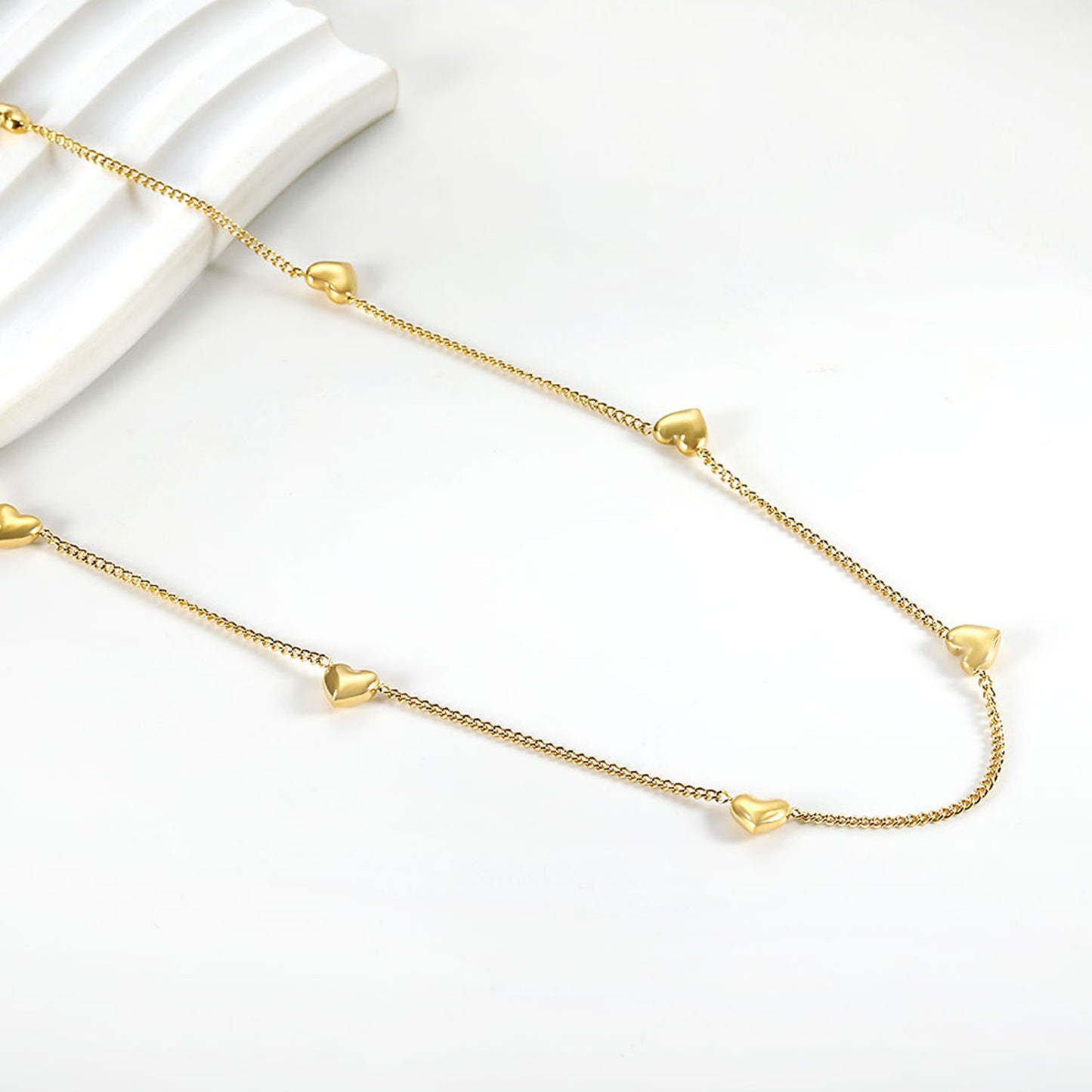 Dove Heart Gold Necklace