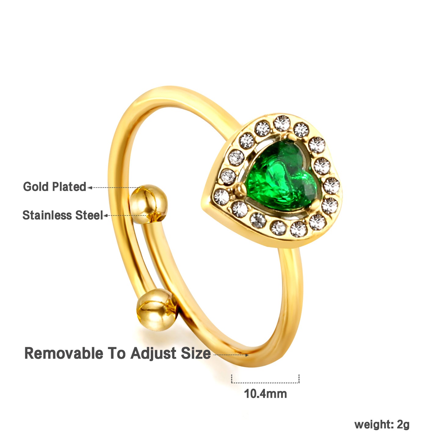Green Diamond Ring