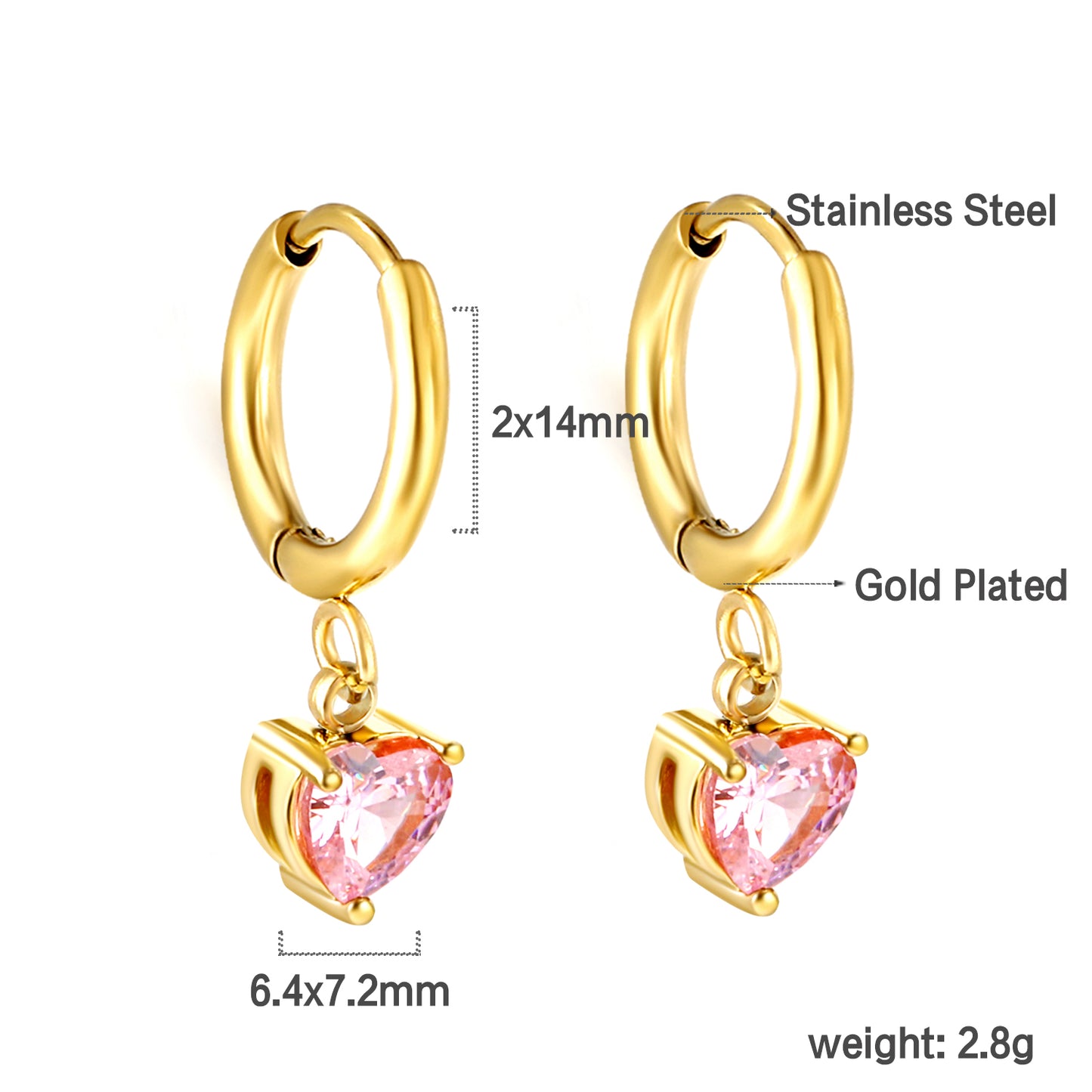 Pink Diamond Earrings