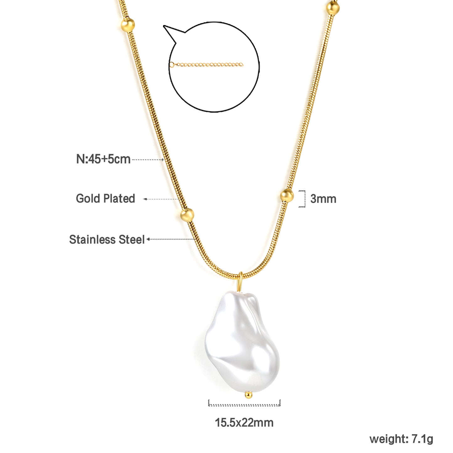 Ellen Pearl Necklace