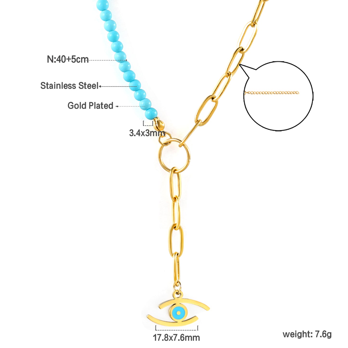 Addison Blue Eye Necklace