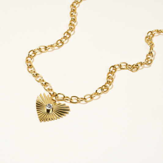 Tani Heart Gold Necklace