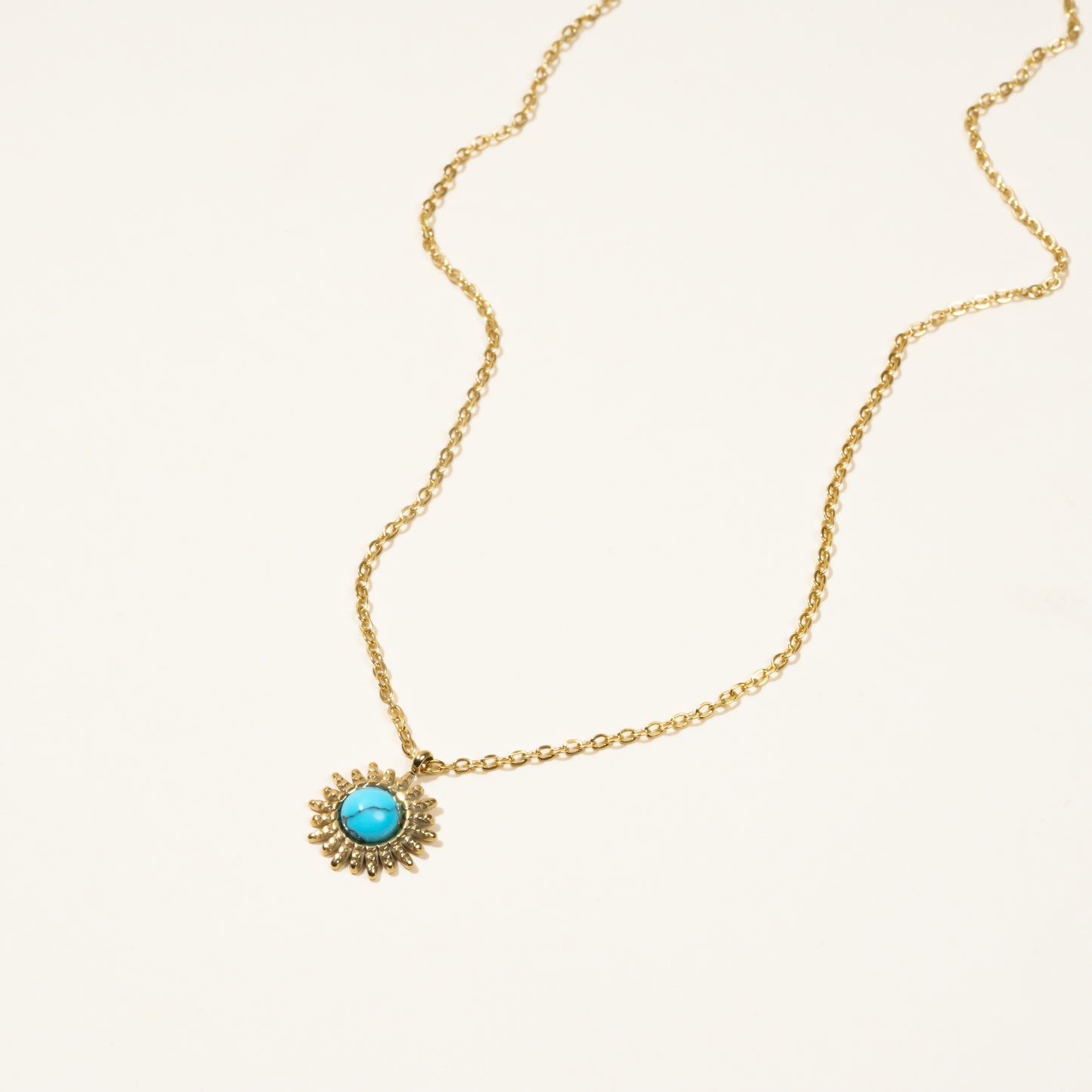 Blue Sun Gold Necklace