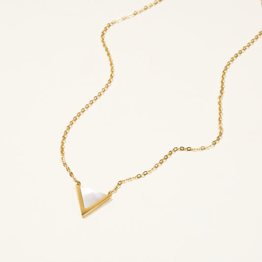 Victor White Enamel Necklace