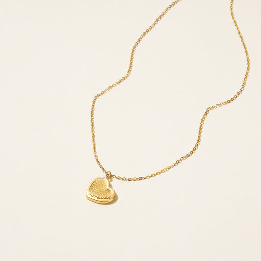 Winter Heart Gold Necklace