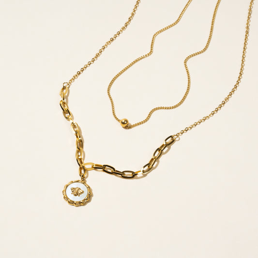 Honey Bee Enamel Necklace