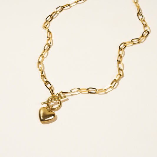 Hailey Whole Heart Gold Necklace