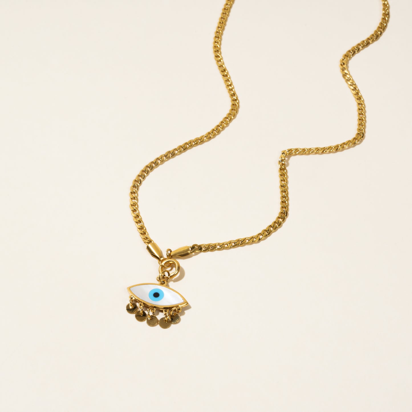 Birdie White Eye Necklace