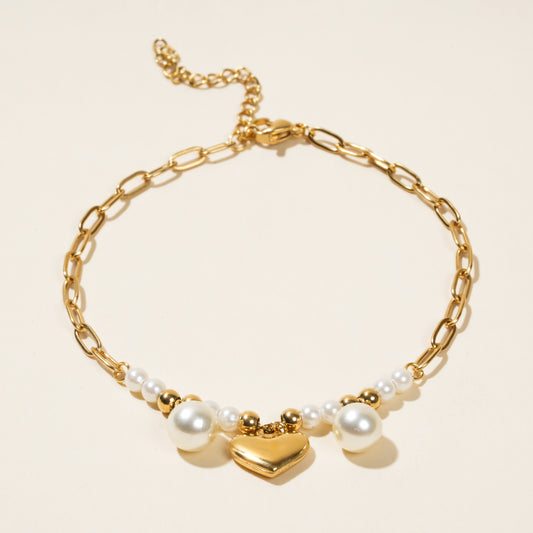 Gold Heart Anklet