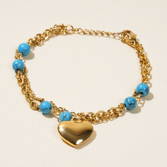 Lily Heart Bracelet