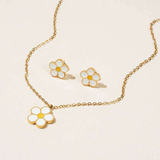 White & Yellow Flower Set