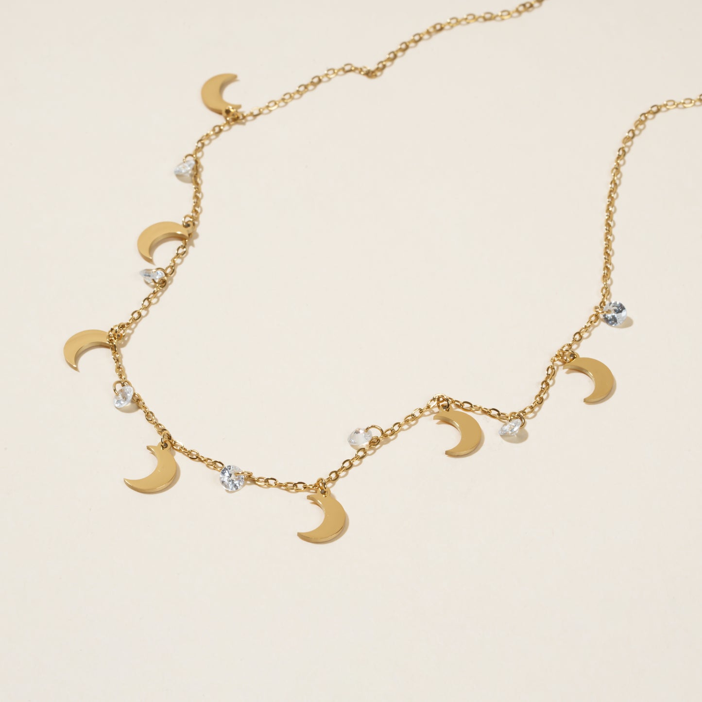 Taylor Half Moon Gold Necklace