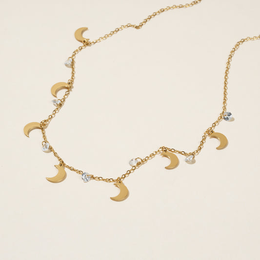 Taylor Half Moon Gold Necklace