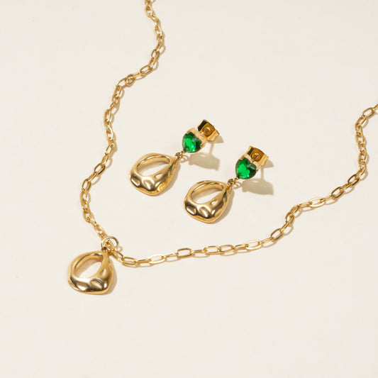 Green Heart Diamond Set