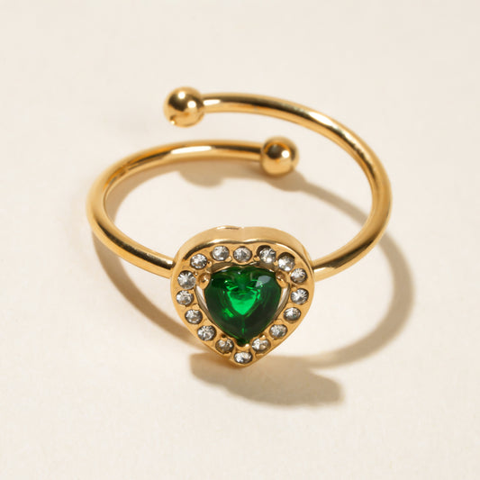 Green Diamond Ring