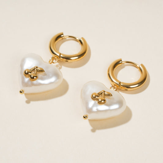 Cherry Heart Earrings
