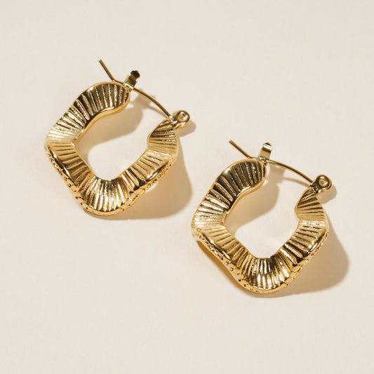 Wavey Gold Earrings