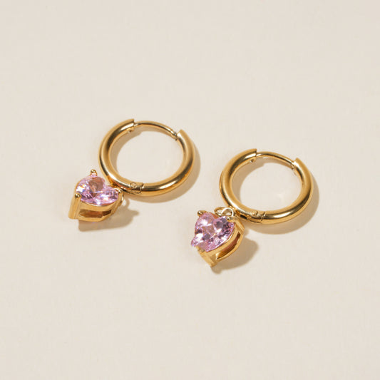 Pink Diamond Earrings