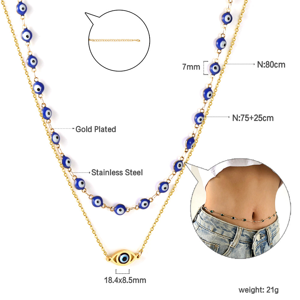 Ivory Devil Eye Waist Chain