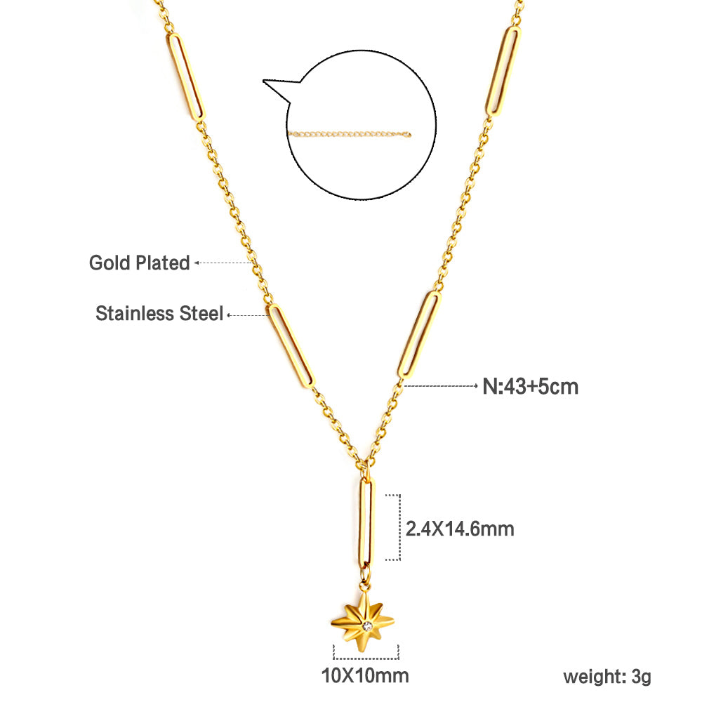 Jean Star Gold Necklace