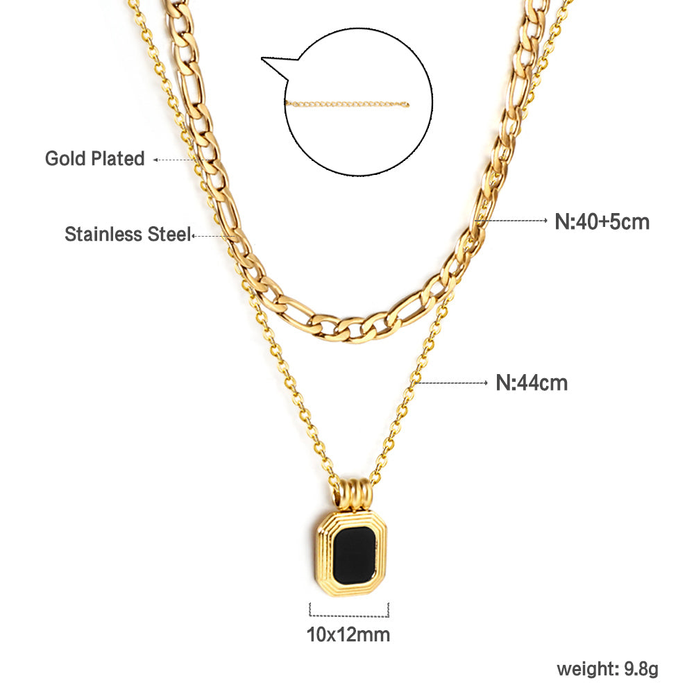 River Black Gold Necklace