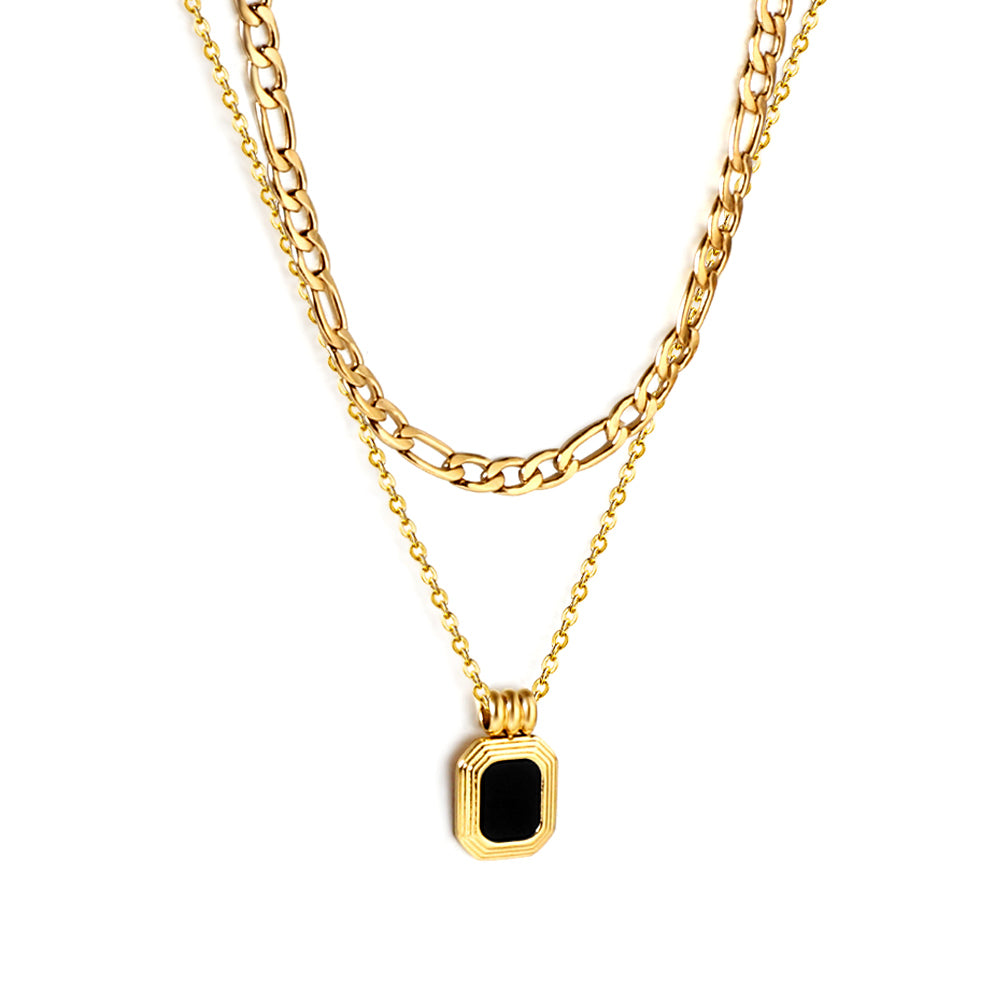 River Black Gold Necklace