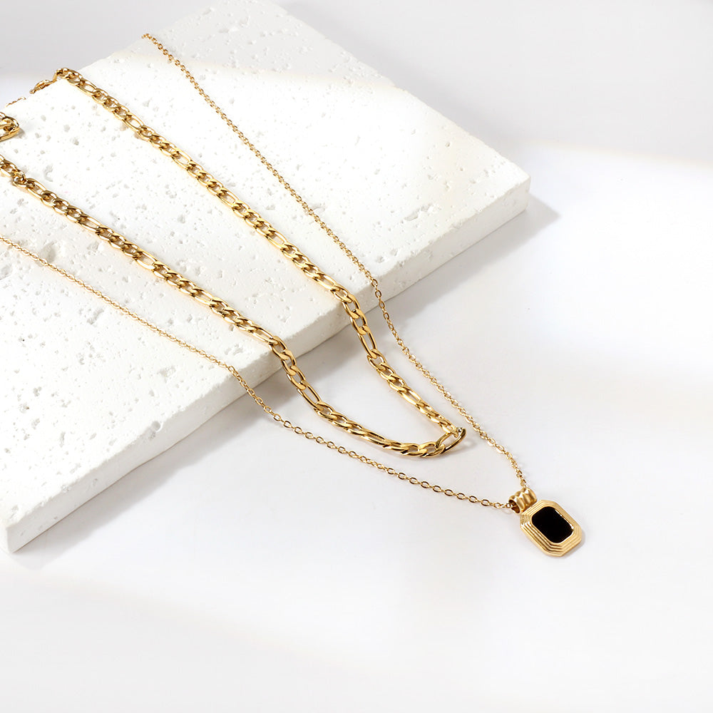 River Black Gold Necklace