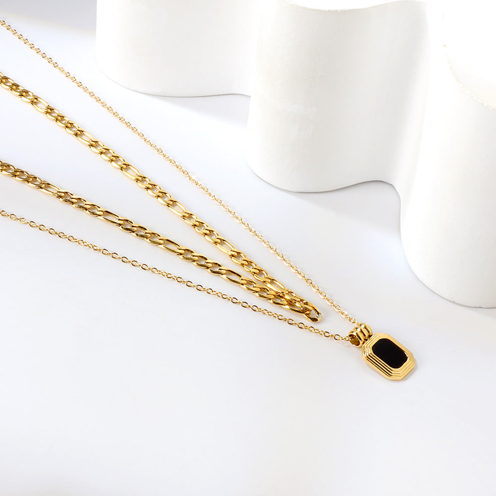 River Black Gold Necklace