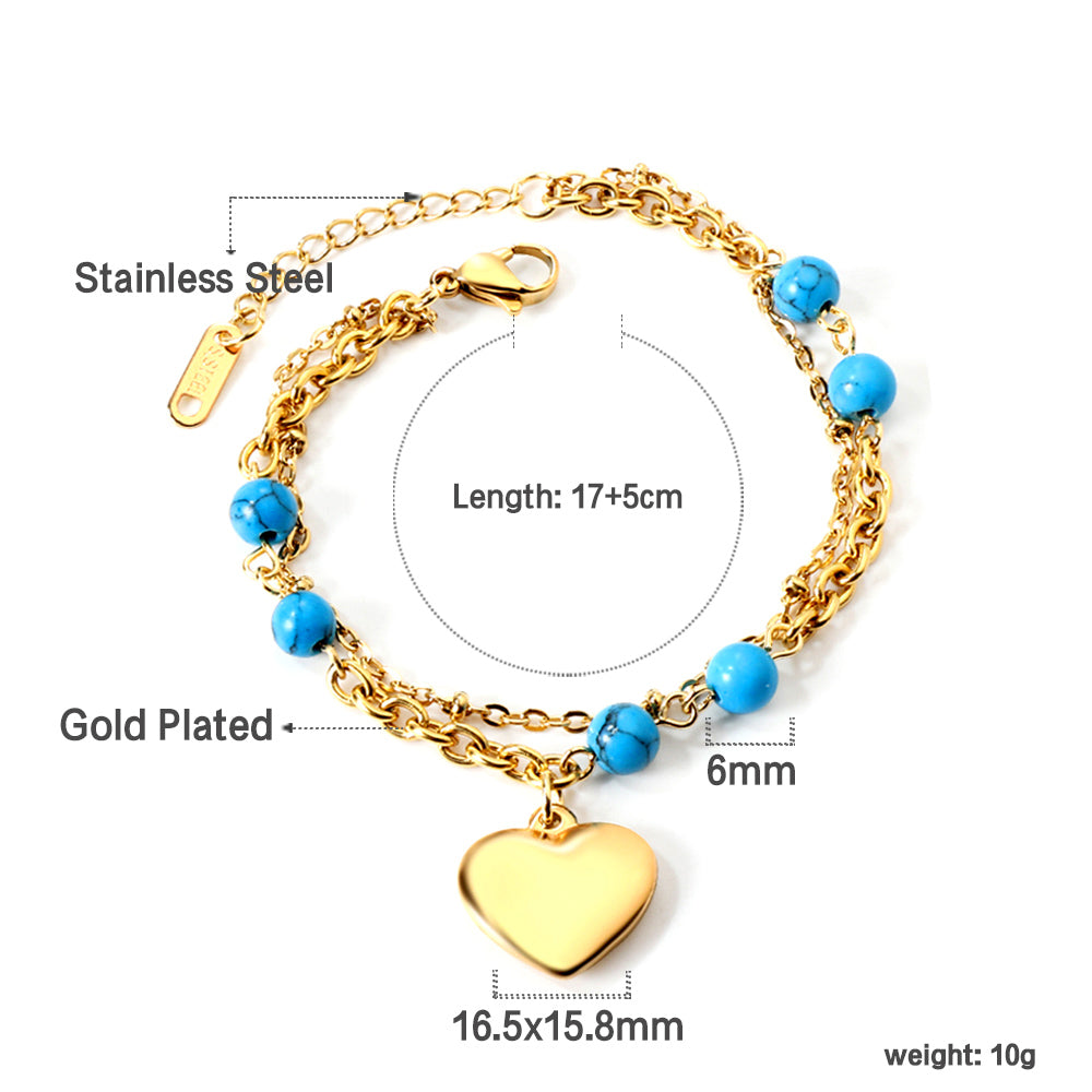 Lily Heart Bracelet