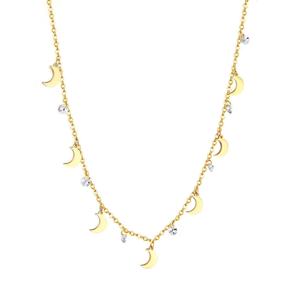 Taylor Half Moon Gold Necklace