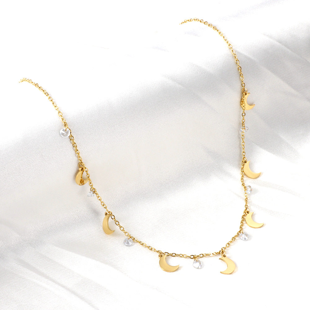 Taylor Half Moon Gold Necklace