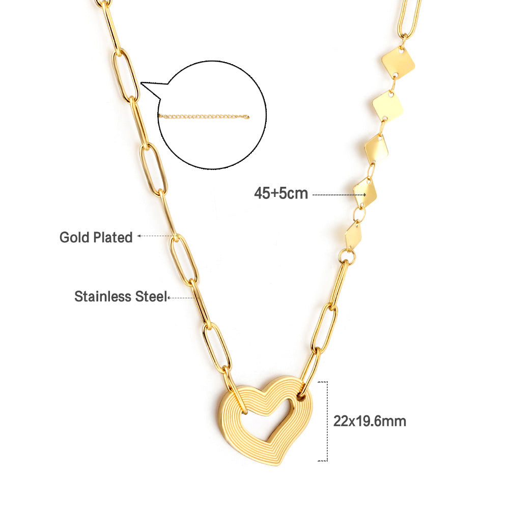 Tess Heart Gold Necklace