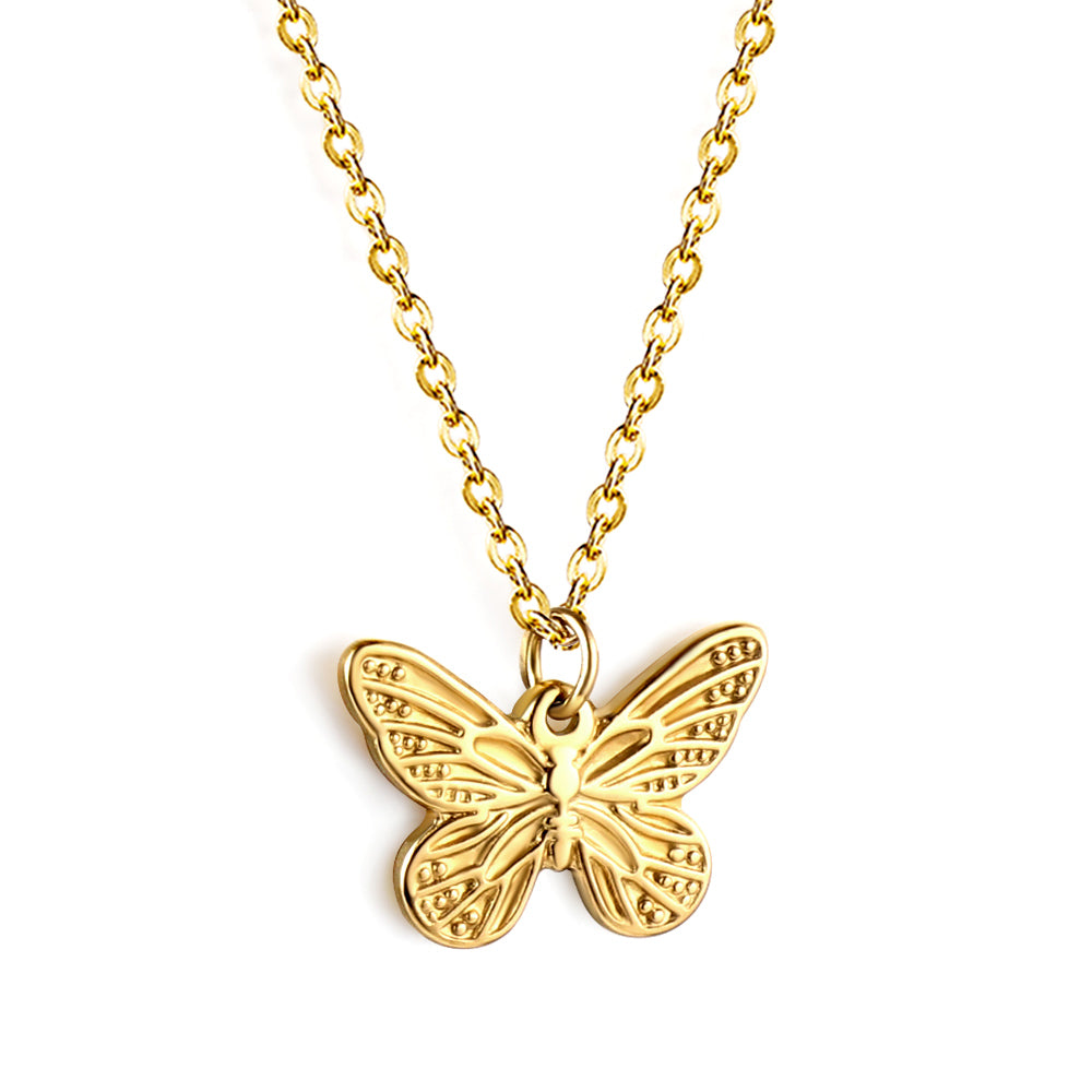 Holly Butterfly Gold Necklace