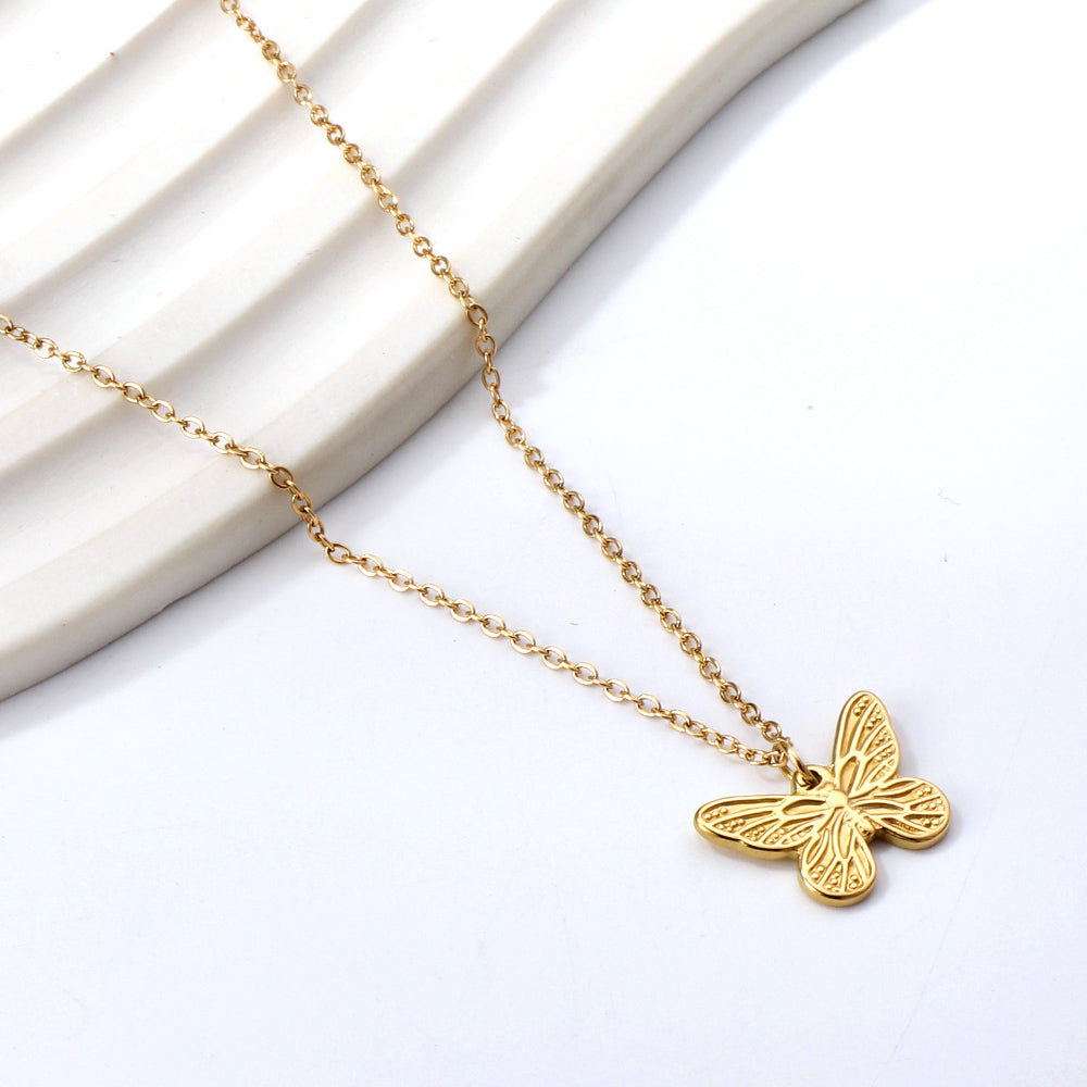 Holly Butterfly Gold Necklace