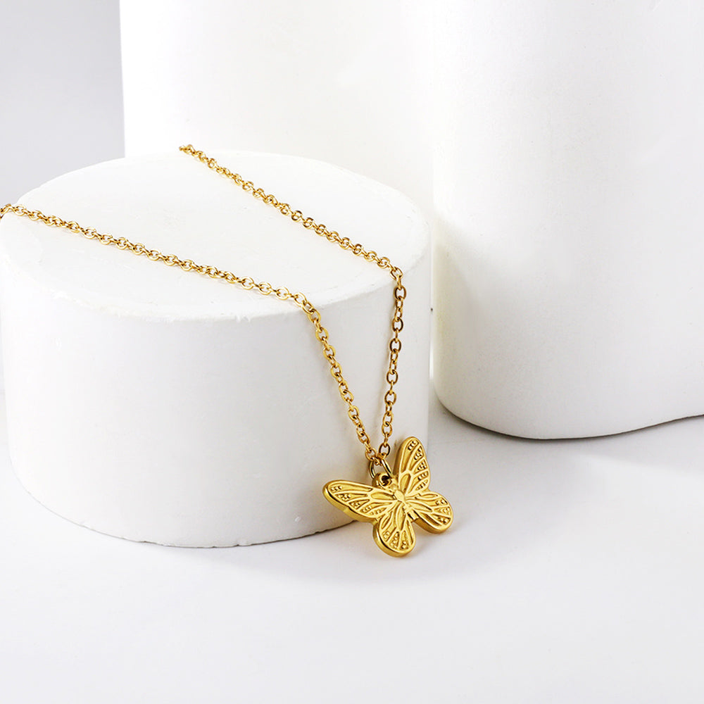 Holly Butterfly Gold Necklace