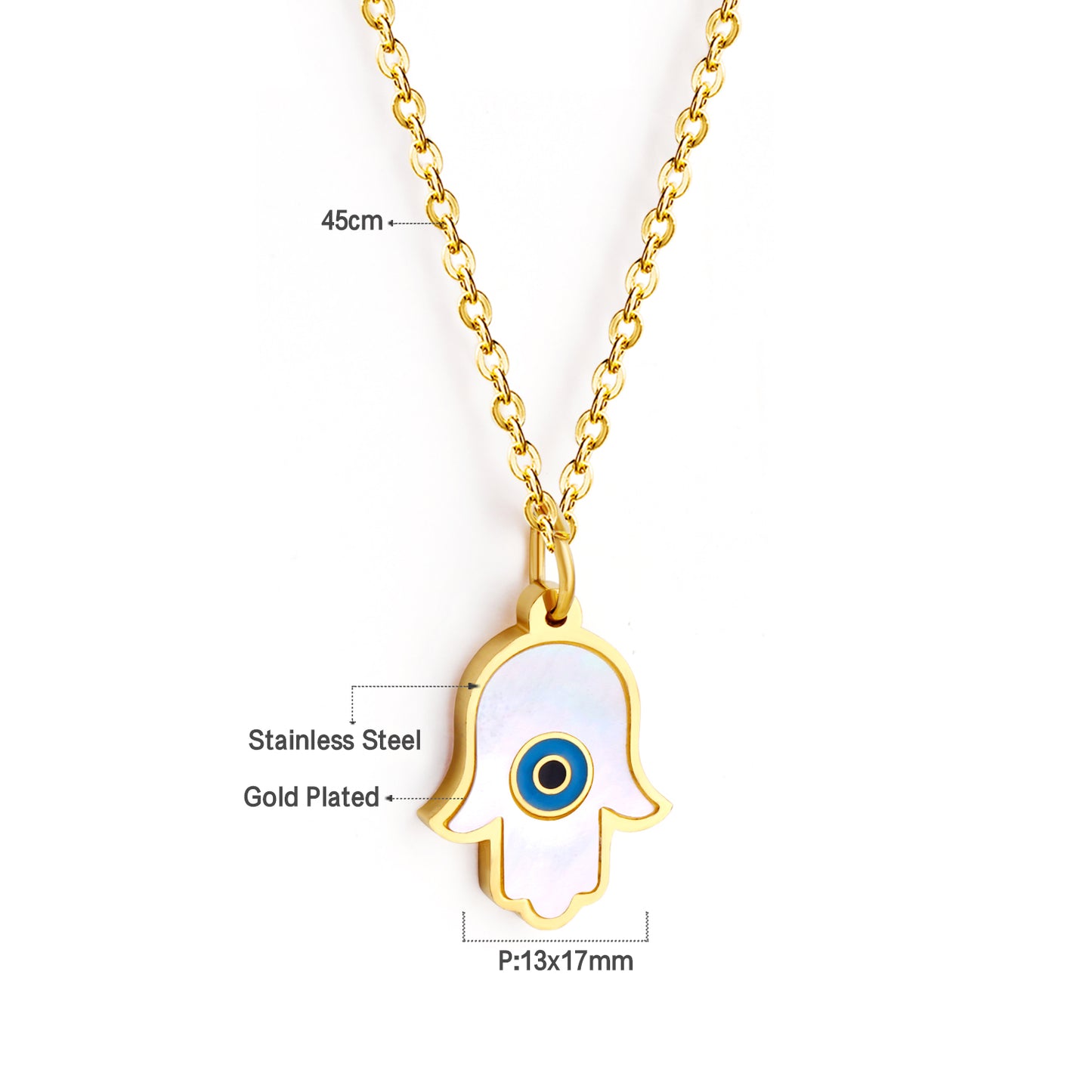 Alexis Palm Eye Necklace