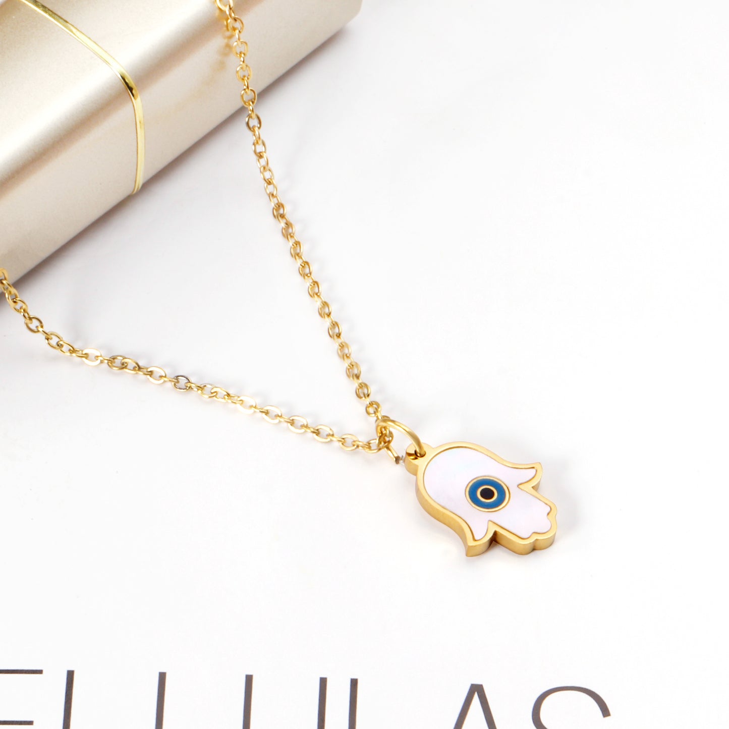 Alexis Palm Eye Necklace