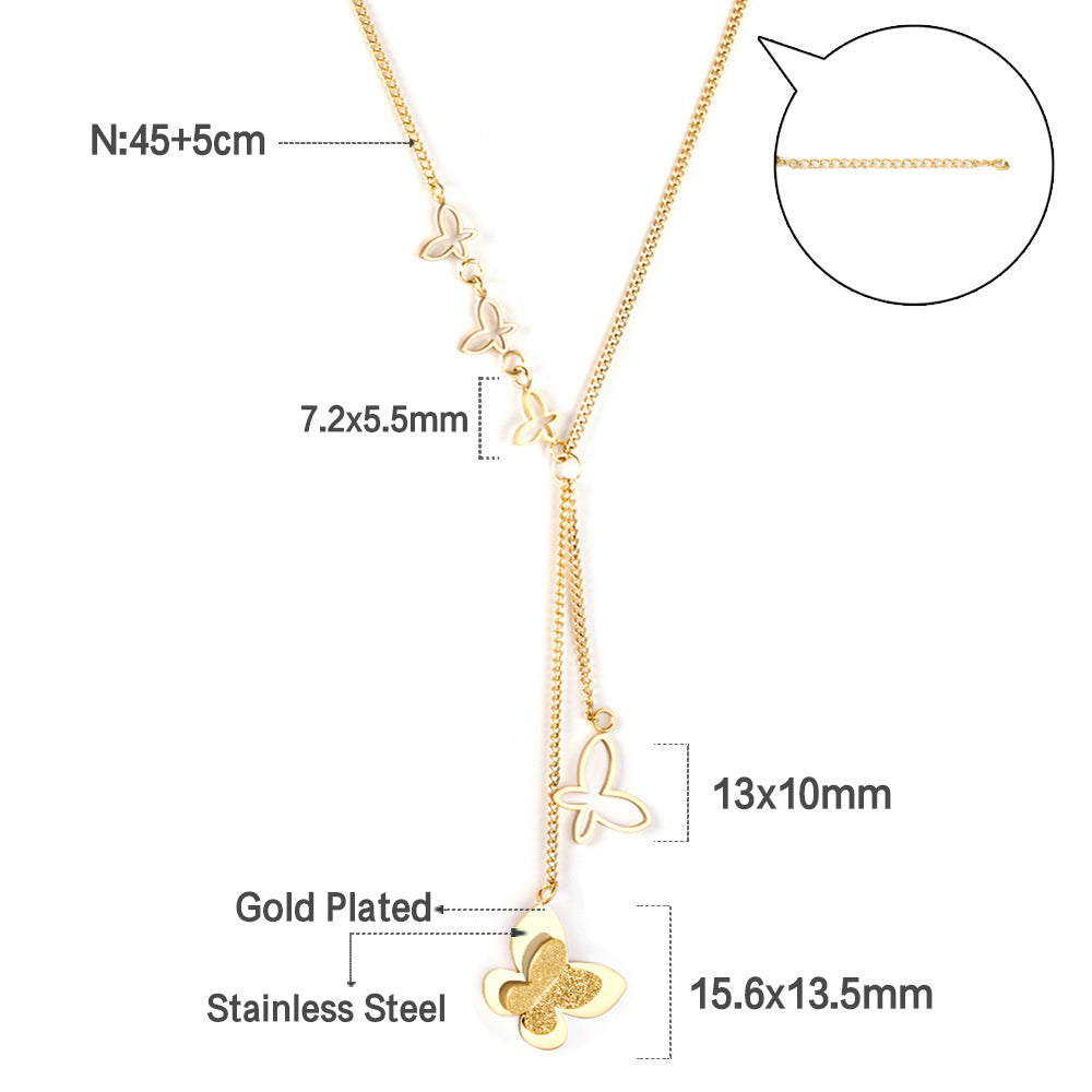 Robin Butterfly Gold Necklace