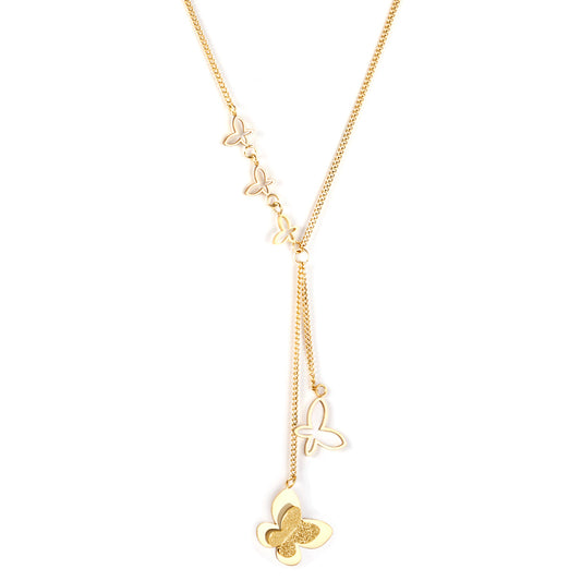 Robin Butterfly Gold Necklace