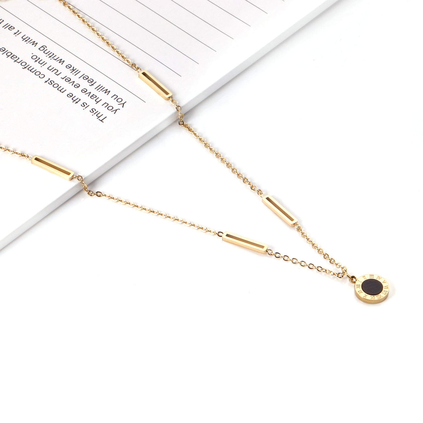 Rome Numeric Gold Necklace